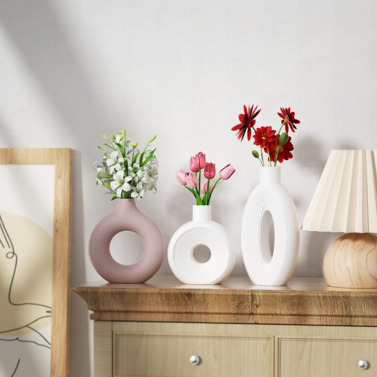 Circle Stripe Vase Silicone Mold