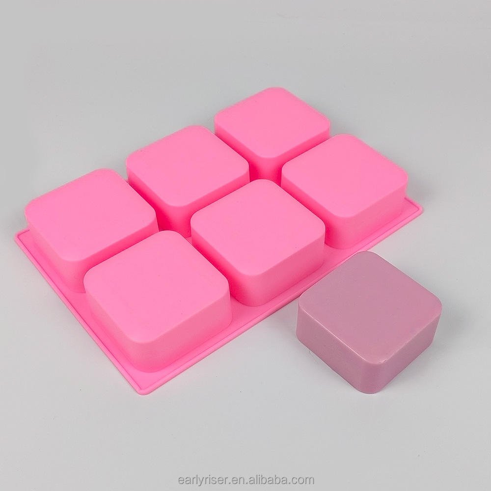 6 Cavity squire Round Corner Silicone Mold