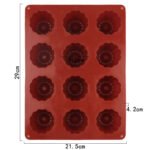 12 Cavity Silicone Cake Mold