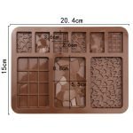 9 Cavity Waffle Chocolate Molds