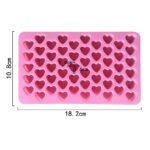 Heart Silicone Mold 55 Cavity