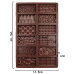 Waffle Shape Silicon Chocolate Molds