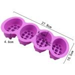 Four Compartment Silicone Soap Mold