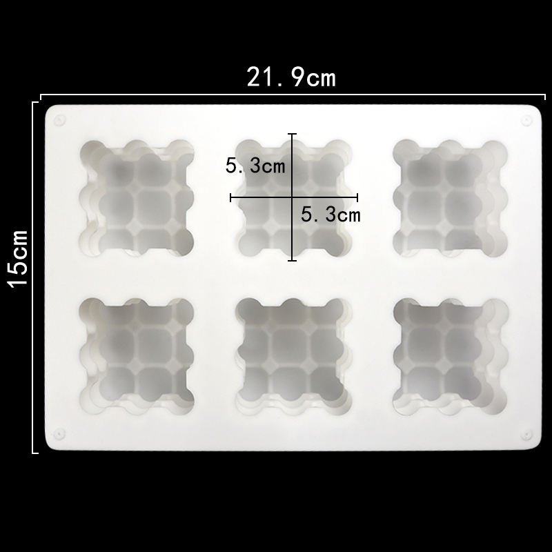Rubik Cube Shape Silicone Soap Mold