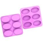 Ellipse with Decorative Design Shape Silicone Mold