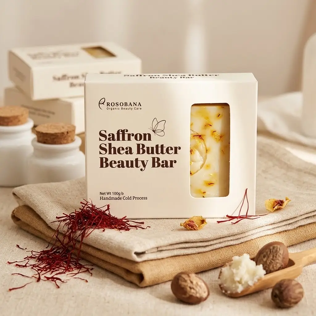 saffron shea butter soap